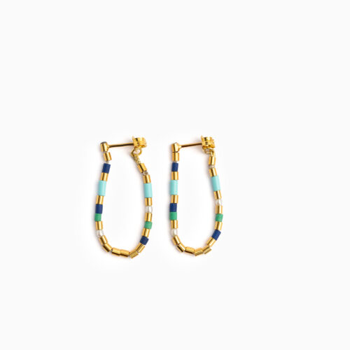 tube stone earrings