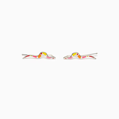 snake stud earrings mini