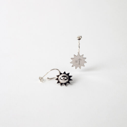 sun earrings platinum
